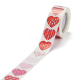 Globleland Self Adhesive Paper Stickers, Heart Sticker Labels, Gift Tag Stickers, Heart Pattern, 2.5x0.1cm, 500pc/roll