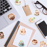 Globleland Cartoon Sheep Paper Stickers Set, Waterproof Adhesive Label Stickers, for Water Bottles, Laptop, Luggage, Cup, Computer, Mobile Phone, Skateboard, Guitar Stickers Decor, Mixed Color, 4.8~5.5x5.4~6.2x0.02cm, 50pcs/bag