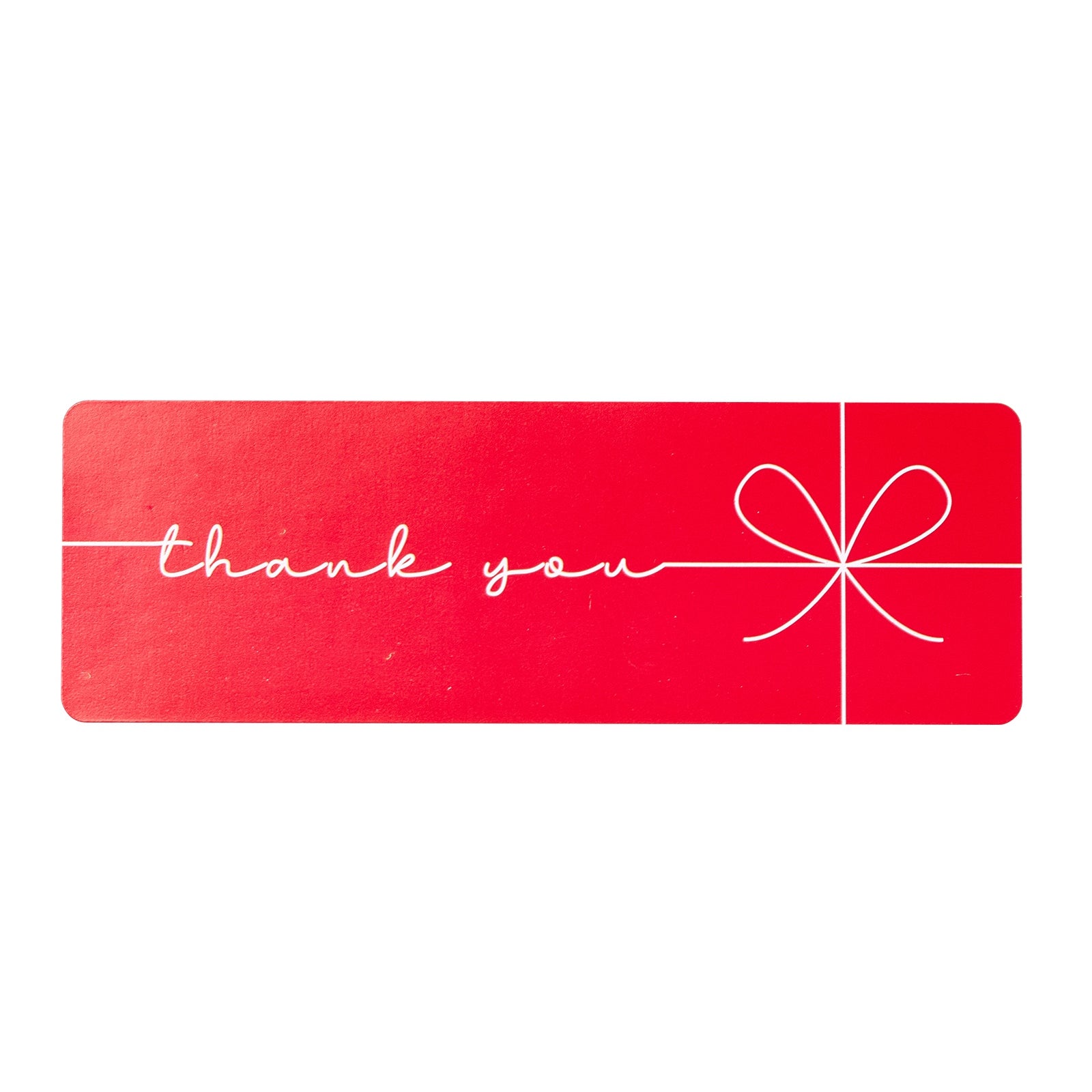 Globleland Thank You Sticker, Self-Adhesive Paper Gift Tag Stickers, Rectangle, Adhesive Labels, for Present & Packing Bags, Word, 7.4x2.5cm, 120pcs/roll