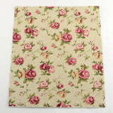 Globleland Flower Printed DIY Hemp Cloth Picture Stickers, with Adhesive Tape on the Other Side, Rectangle, Cerise, 297x210mm