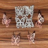 Globleland Butterfly Carbon Steel Cutting Dies Stencils, for DIY Scrapbooking/Photo Album, Decorative Embossing DIY Paper Card, Matte Platinum Color, 112x85x0.8mm