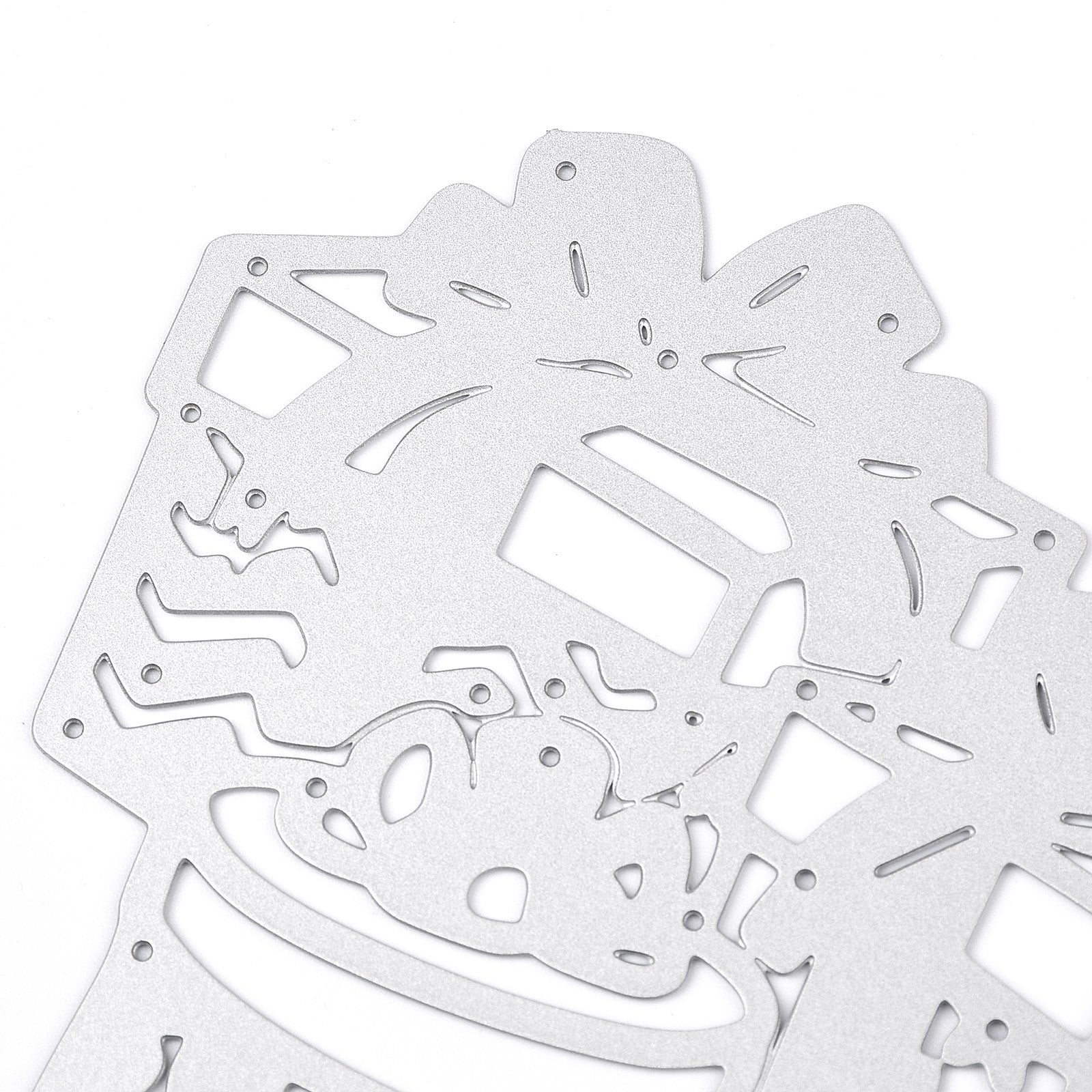Globleland Christmas Gift Carbon Steel Cutting Dies Stencils, for DIY Scrapbooking/Photo Album, Decorative Embossing DIY Paper Card, Matte Platinum Color, 88x102x0.8mm