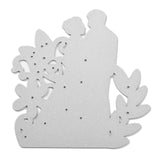 Globleland Carbon Steel Cutting Dies Stencils, for DIY Scrapbooking/Photo Album, Decorative Embossing DIY Paper Card, Wedding Themed Pattern, 77x77mm