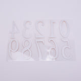 Globleland Waterproof VINYL Plastic Stickers, Number 0~9, Gold, 16.5x24cm, Stickers: 75x27~38mm