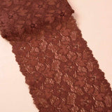 1 Yard Stretch Elastic Lace Trim, Floral Pattern Lace Ribbon, for Sewing, Dress Decoration and Gift Wrapping, Brown, 16cm
