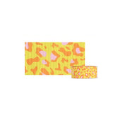 5 Yard Single-Sided Polyester Grosgrain Ribbon, Leopard Print Pattern, Yellow, 1-1/2 inch(38mm)