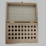 Globleland Wood Boxes, with 36 Holes, for Letter and Number Stamp Set, Rectangle, BurlyWood, 17.5x11.1x7.7cm