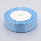 1 inch(25mm) Light Blue Satin Ribbon for Hairbow DIY Party Decoration