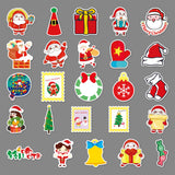 Globleland 100Pcs Christmas PVC Self Adhesive Stickers, Waterproof Decals for Water Bottle, Helmet, Luggage, Mixed Shapes, 55~85mm