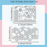 Globleland Hive Theme Carbon Steel Cutting Dies Stencils, for DIY Scrapbooking, Photo Album, Decorative Embossing Paper Card, Stainless Steel Color, Hexagon, 87~96x130~157x0.8mm, 2pcs/set