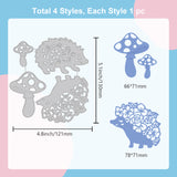 Globleland Autumn Carbon Steel Cutting Dies Stencils, for DIY Scrapbooking, Photo Album, Decorative Embossing Paper Card, Stainless Steel Color, Hedgehog, 121x130x0.8mm