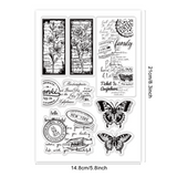 Globleland Custom PVC Plastic Clear Stamps, for DIY Scrapbooking, Photo Album Decorative, Cards Making, Flower, 160x110x3mm