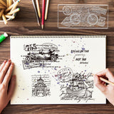 Globleland Custom PVC Plastic Clear Stamps, for DIY Scrapbooking, Photo Album Decorative, Cards Making, Vehicle, 160x110x3mm