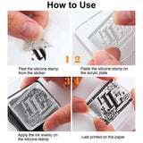 Globleland Custom PVC Plastic Clear Stamps, for DIY Scrapbooking, Photo Album Decorative, Cards Making, Letter, 160x110x3mm