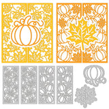 Globleland Autumn Theme Carbon Steel Cutting Dies Stencils, for DIY Scrapbooking, Photo Album, Decorative Embossing Paper Card, Stainless Steel Color, Maple Leaf & Pumpkin Pattern, Mixed Patterns, 90~157x70~97x0.8mm, 6pcs/set