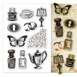 Globleland Custom PVC Plastic Clear Stamps, for DIY Scrapbooking, Photo Album Decorative, Cards Making, Others, 160x110x3mm