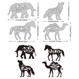 Globleland Forest Theme Carbon Steel Cutting Dies Stencils, for DIY Scrapbooking, Photo Album, Decorative Embossing Paper Card, Stainless Steel Color, Animal, 86~108x69~85x0.8mm, 4pcs/set