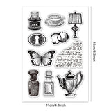 Globleland Custom PVC Plastic Clear Stamps, for DIY Scrapbooking, Photo Album Decorative, Cards Making, Others, 160x110x3mm