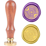 Divination Sun and Moon Wood Handle Wax Seal Stamp - Globleland