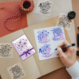 Flower PVC Stamp, 4Pcs/Set