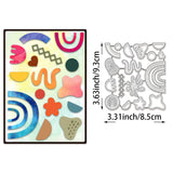 Globleland Boho Style Carbon Steel Cutting Dies Stencils, for DIY Scrapbooking, Photo Album, Decorative Embossing Paper Card, Stainless Steel Color, Mixed Shapes, 93x85x0.8mm