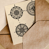 Compass PVC Stamp, 4Pcs/Set