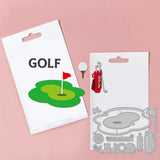 Globleland Golf Theme Carbon Steel Cutting Dies Stencils, for DIY Scrapbooking, Photo Album, Decorative Embossing Paper Card, Stainless Steel Color, Human, 59~77x59~63x0.8mm, 3pcs/set