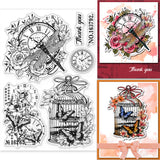 Globleland Custom PVC Plastic Clear Stamps, for DIY Scrapbooking, Photo Album Decorative, Cards Making, Clock, 160x110x3mm