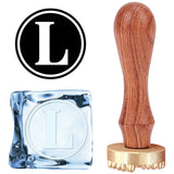 L Letter Ice Stamp Wood Handle Wax Seal Stamp - Globleland