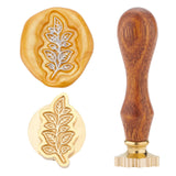 Leaf Shaped Wood Handle Wax Seal Stamp - Globleland