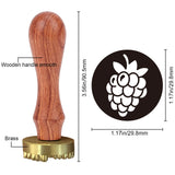 Raspberry Ice Stamp Wood Handle Wax Seal Stamp - Globleland